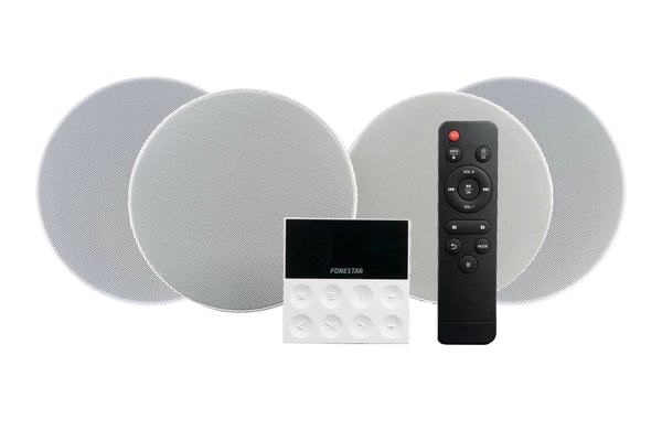 Miniatyrbild 1 av 6: Fonestar KS-WALL-4 hemmaljudsystem Hemmaljud minisystem 50 W Svart, Grå, Vit