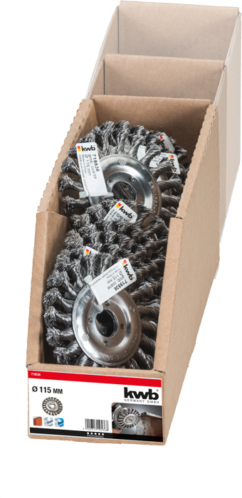 Miniatyrbillede 2 af 3: kwb 719536 egerhjul & hjulbørste Trådhjul 11,5 cm