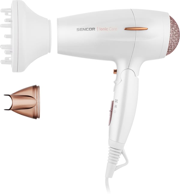 Sencor SHD 7200GD hårtørrer 2000 W Guld, Hvid