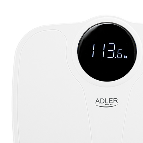 Adler AD 8172W badevægt Rektandel Hvid Elektronisk personlig vægt