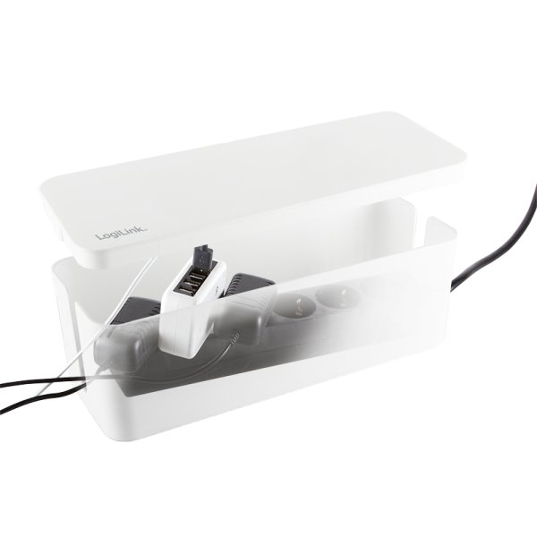 LogiLink KAB0078 kabelorganisator Universel Kabelboks Hvid 3 stk