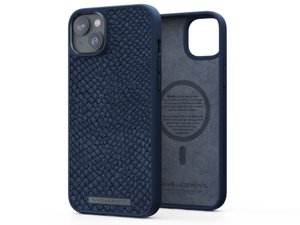 Njord byELEMENTS Salmon Leather Magsafe mobiltelefon etui 17 cm (6.7") Cover Blå