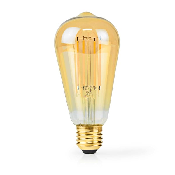 Nedis LBDE27ST64GD1 LED-lampe Ekstra varmt lys, Varm hvid 2100 K 4,9 W E27 F