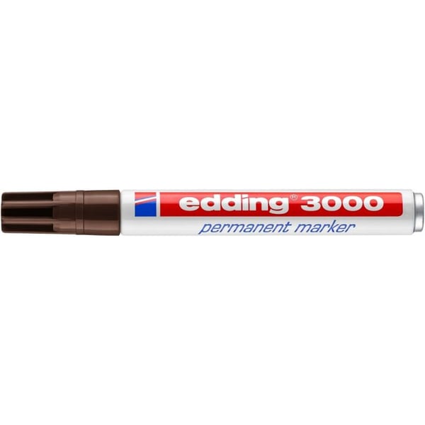 Edding 3000 vedenkestävä tussi Pyöreä pää Ruskea 1 kpl