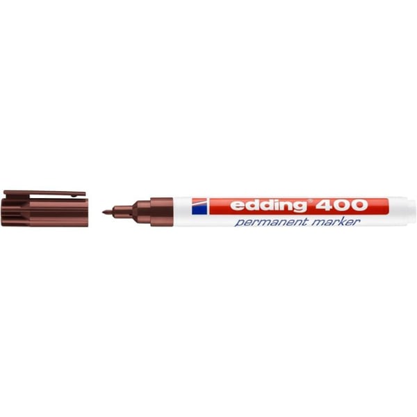Miniatyrbild 1 av 12: Edding 400 markeringspennor Rundad spets Brun 1 styck