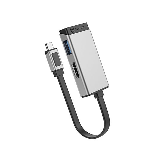 Miniatyrbillede 1 af 3: ALOGIC ULCHDA-SGR USB grafisk adapter 4096 x 2160 pixel Sort, Sølv