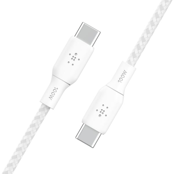 Miniatyrbillede 3 af 5: Belkin BOOST CHARGE USB-kabel USB 2.0 2 m USB C 0,48 Gbit/sek. 100 W Hvid