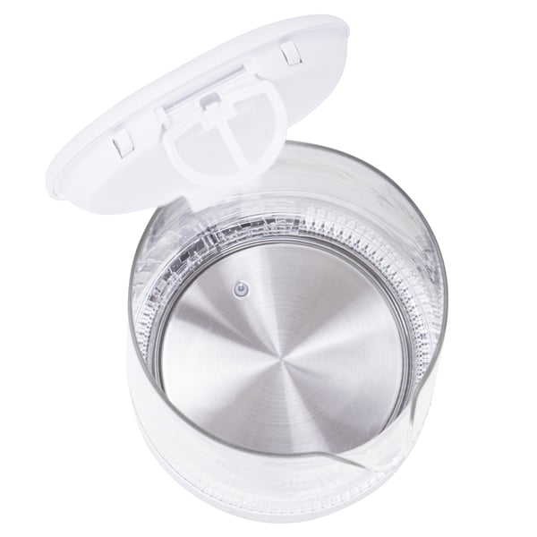 Pikkukuva 8 / 8: Mesko Home MS 1301W vedenkeitin 1,7 L 2200 W Ruostumaton teräs, Läpinäkyvä, Valkoinen
