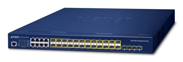 PLANET Layer 3 16-Port 100/1000X SFP hanterad L3 10G Ethernet (100/1000/10000) 1U Blå
