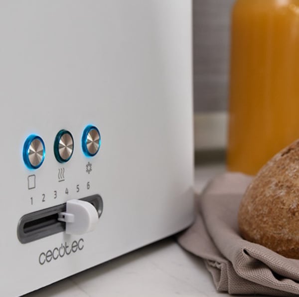 Pikkukuva 2 / 8: Cecotec 03188 leivänpaahdin 6 2 viipale(i)ta 980 W Valkoinen