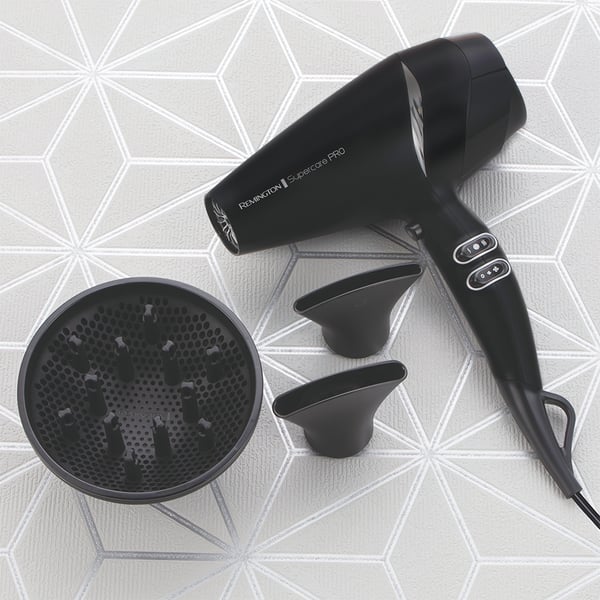 Remington Supercare Pro 2200 hårtørrer 2200 W Sort, Sølv