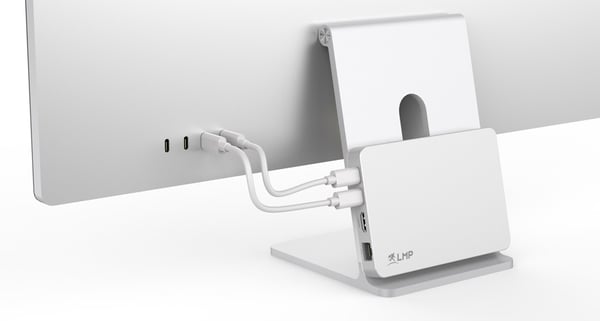 LMP 23790 tallennusaseman telakointiasema USB 3.2 Gen 2 (3.1 Gen 2) Type-C Valkoinen, Hopea