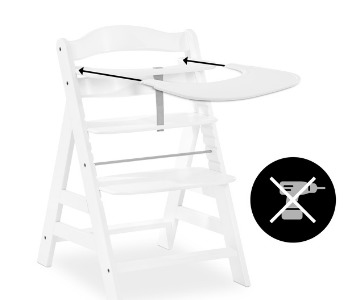 Miniatyrbillede 3 af 5: Hauck Alpha Click Tray Bakke til høj stol Hvid