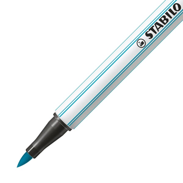 Miniatyrbild 7 av 7: STABILO Pen 68 brush stiftpennor Ljusblå 1 styck