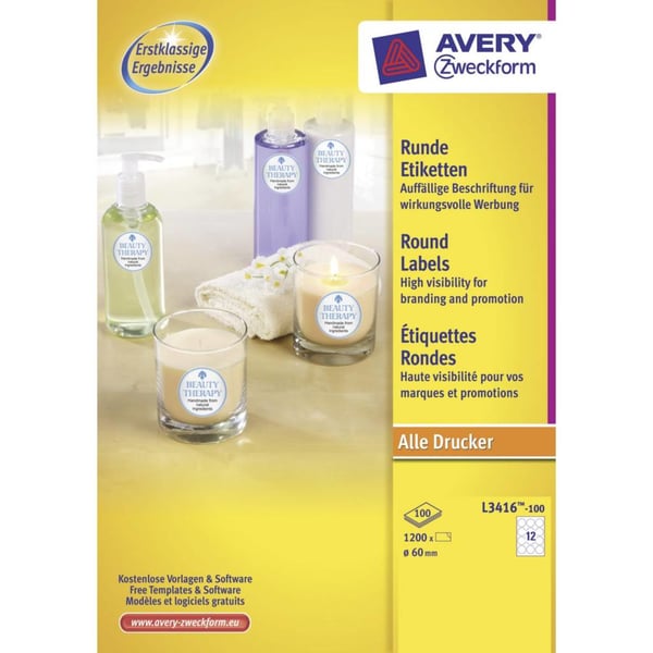 Avery L3416-100 utskriftsbara etiketter Vit Självhäftande skrivaretikett Avery L3416-100 utskriftsbara etiketter Vit Självhäftande skrivaretikett