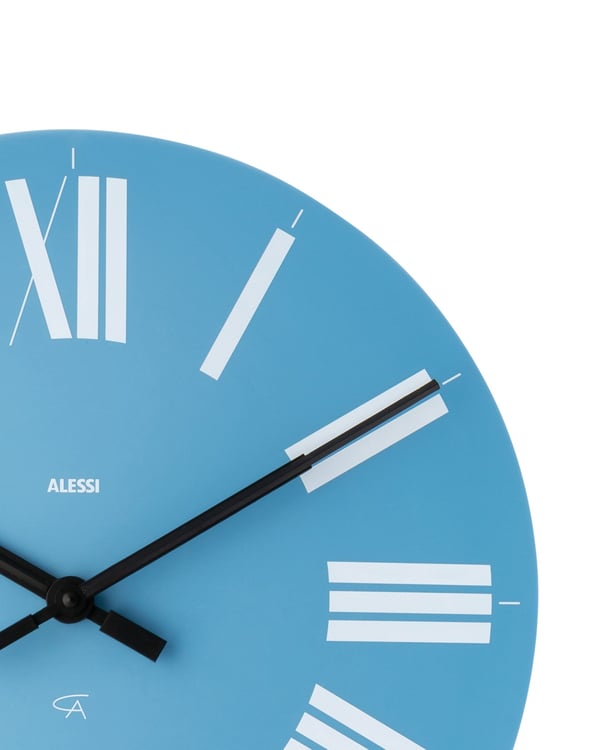 Alessi 12B Seinä- ja pöytäkello Musta