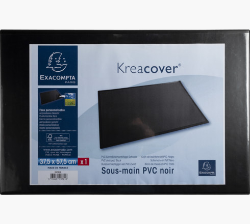 Exacompta Kreacover skriveunderlag Pap, Polyvinylchlorid (PVC) Sort
