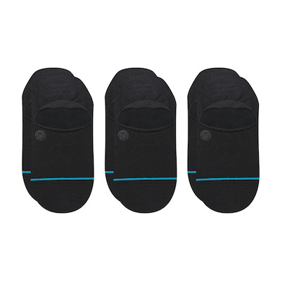 Stance Icon No Show 3 Pack Sneaker sokker Sort 3 Par Stance Icon No Show 3 Pack Sneaker sokker Sort 3 Par