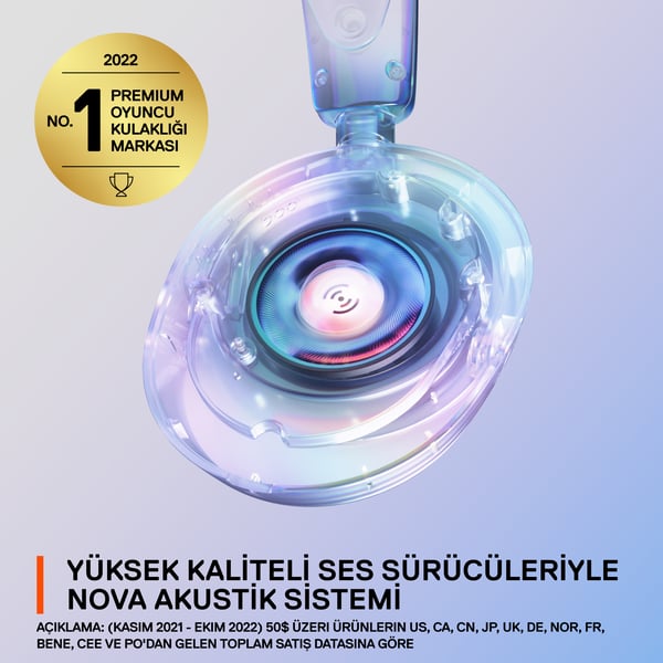 Miniatyrbillede 9 af 11: Steelseries Arctis Nova 1 Headset Ledningsført Spil Hvid