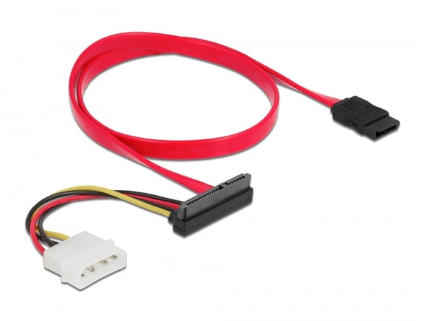 DeLOCK 86078 SATA-kabel 0,5 m SATA 7-pin SATA 22-pin + Molex (4-pin) Sort, Rød, Hvid DeLOCK 86078 SATA-kabel 0,5 m SATA 7-pin SATA 22-pin + Molex (4-pin) Sort, Rød, Hvid