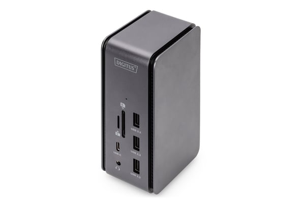 Digitus DA-70897 dockingstation Ledningsført USB 3.2 Gen 1 (3.1 Gen 1) Type-C Sort, Grå