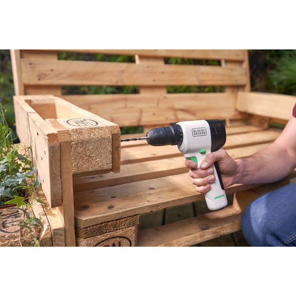 Miniatyrbillede 3 af 17: Black & Decker REVDD12C-QW bor Nøglefri 880 g Hvid