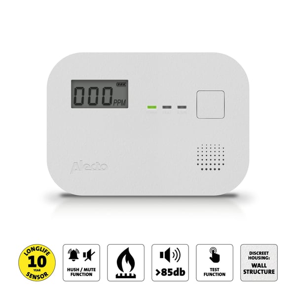 Miniatyrbillede 3 af 11: Alecto DETECTEUR CO COA3910 gas detektor Carbon monoxide (CO)