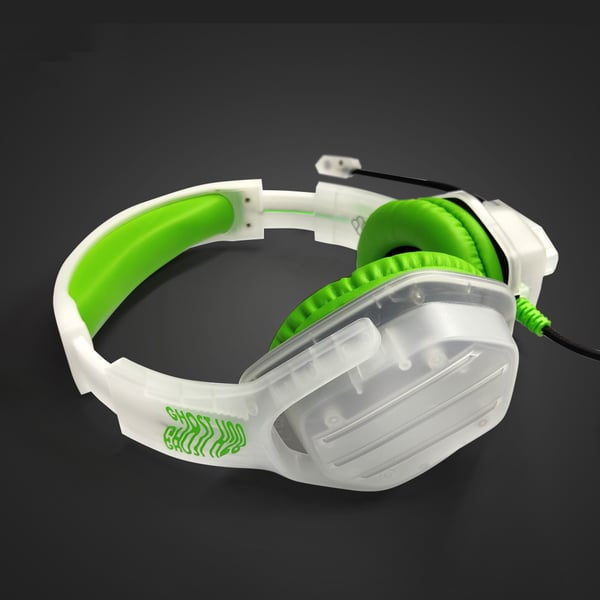 Blade Gaming Ghost Headset Ledningsført Spil Grøn, Transparent, Hvid