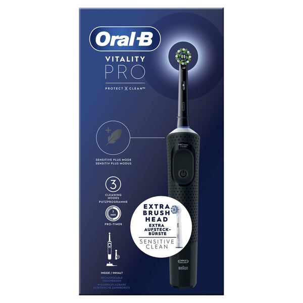 Oral-B Vitality Pro Voksen Roterende, pulserende tandbørste Sort