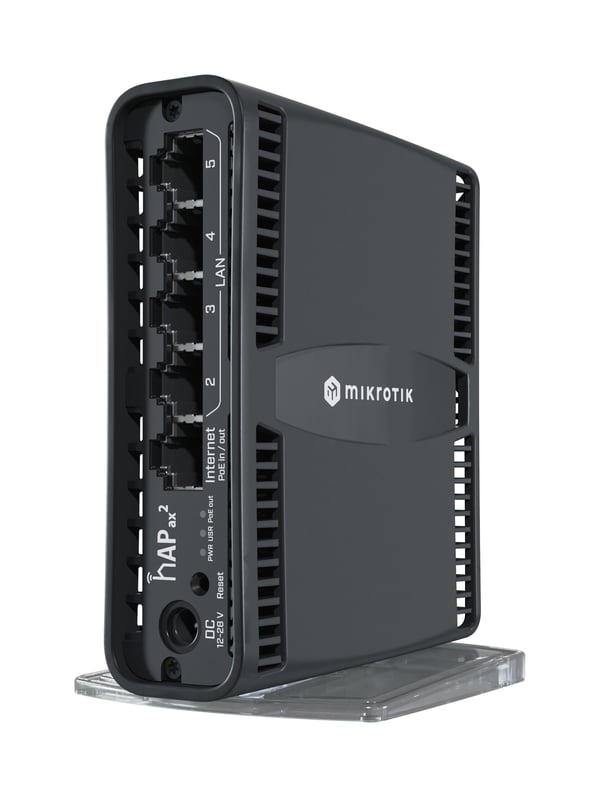 Miniatyrbild 2 av 2: Mikrotik hAP ax2 trådlös router Gigabit Ethernet Dual-band (2,4 GHz / 5 GHz) Svart