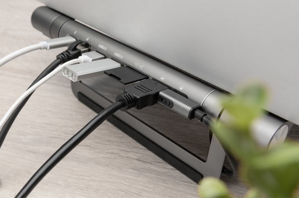 Miniatyrbillede 2 af 12: DIGITUS Variabel Notebookstander med 7-Port Pop-Out USB-C® Dockingstation