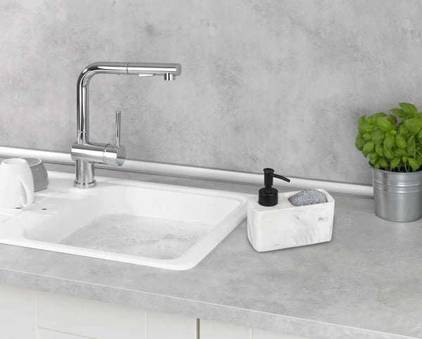 WENKO 54668100 sæbebeholder 0,15 L Sort, Hvid
