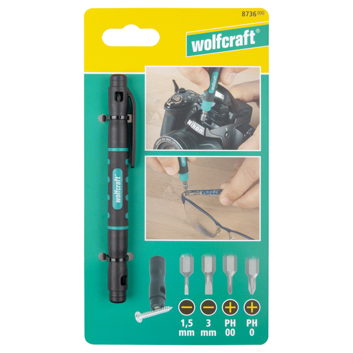 Miniatyrbillede 9 af 11: wolfcraft GmbH 8736000 manuel skruetrækker Multi-bit skruetrækker Præcisionsskruetrækker
