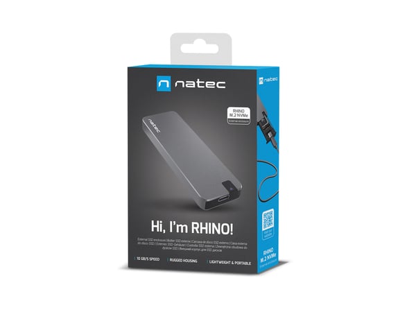 NATEC Rhino M.2 NVME SSD kabinet Sort