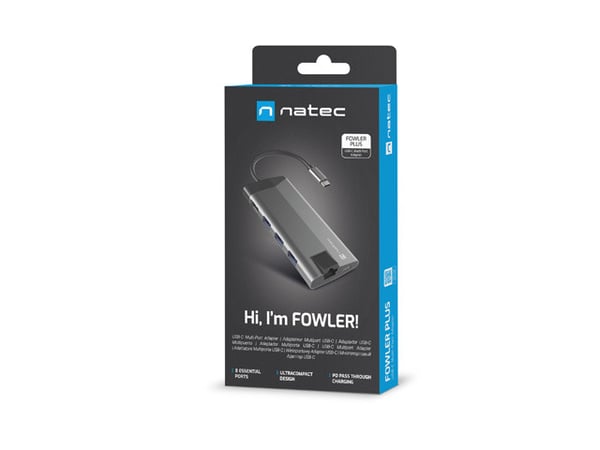 Miniatyrbild 5 av 6: NATEC Fowler Plus USB Type-C Svart, Grå