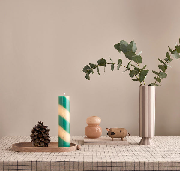 Miniatyrbillede 4 af 4: OYOY Toppu vase Cylinderformet vase Stentøj Beige