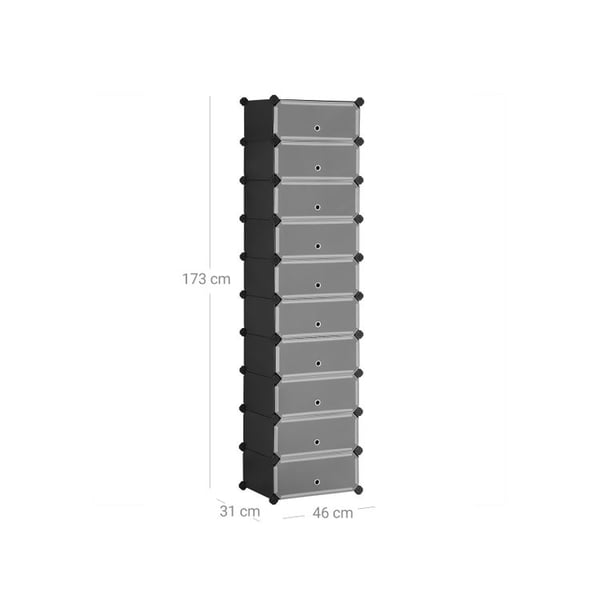 Songmics LPC10HV1 skostativ Åbn Sort