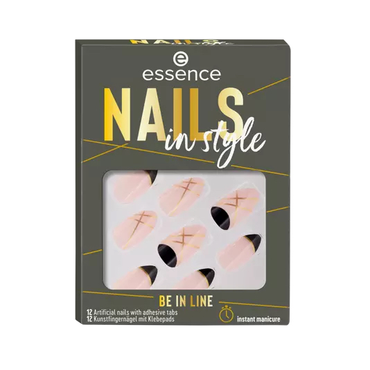 Pikkukuva 1 / 3: Essence Nails in style Sormenkynnet Monivärinen Kuvio 12 kpl Kupla