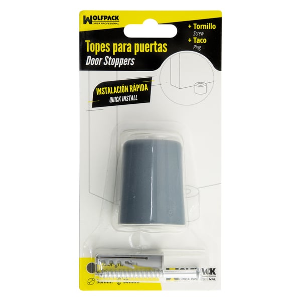 Miniatyrbillede 4 af 4: Wolfpack Tope Grande Para Puerta Amortiguacion Extrafuerte Ø 38 x 50 mm