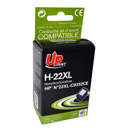 Pikkukuva 1 / 2: UPrint H-22XL mustekasetti 1 kpl Yhteensopiva Syaani, Magenta, Keltainen
