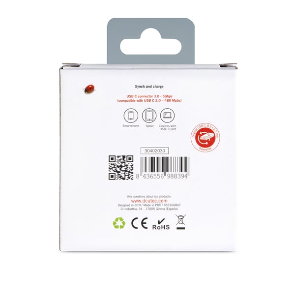 Miniatyrbillede 3 af 4: DCU Advance Tecnologic 30402030 kabel kønsskifter USB A USB C Grå