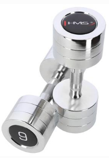 Miniatyrbild 6 av 6: HMS Fitness CHD09 Hantel med fast vikt 9 kg 2 styck