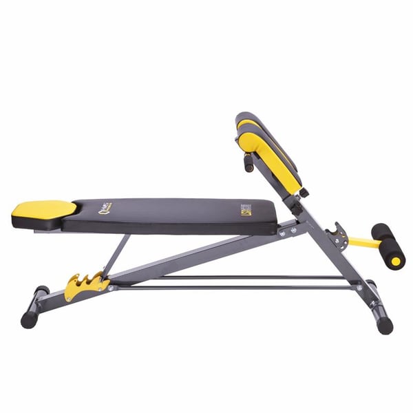 HMS Fitness LSR8311 Tasainen painonnostopenkki Säädettävä istuin Koti Musta, Keltainen