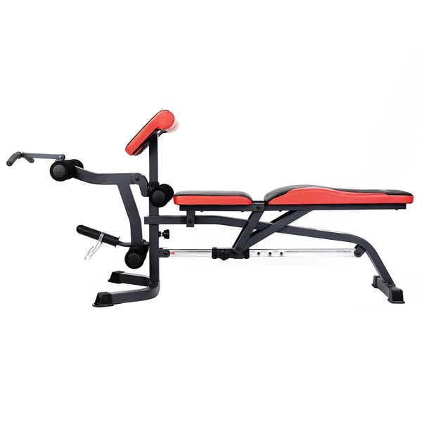 HMS Fitness LS3050 Justerbar vægttræningsbænk Justerbar ryglæn Justerbart sæde Motionscenter Sort, Rød
