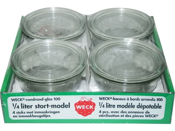 Weck 10583 bunkar Cylinder Glas Transparent