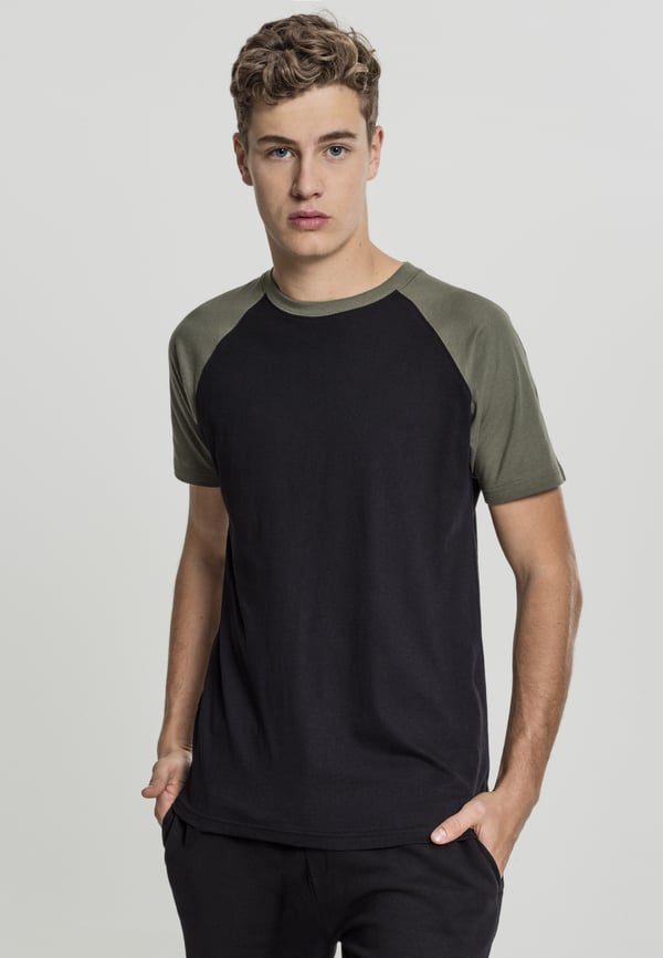 Miniatyrbillede 1 af 9: Urban Classics Raglan Contrast Tee T-shirt Crew neck Kort ærme Bomuld, Jersey