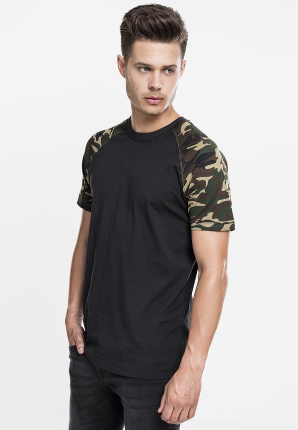 Miniatyrbillede 6 af 7: Urban Classics Raglan Contrast Tee T-shirt Crew neck Kort ærme Bomuld, Jersey