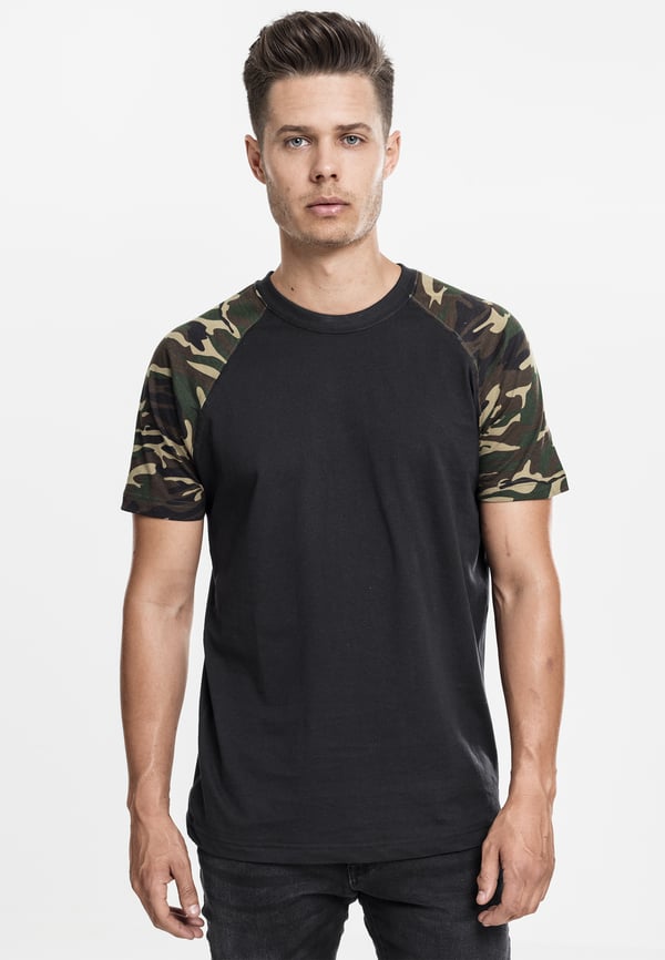 Miniatyrbillede 1 af 7: Urban Classics Raglan Contrast Tee T-shirt Crew neck Kort ærme Bomuld, Jersey