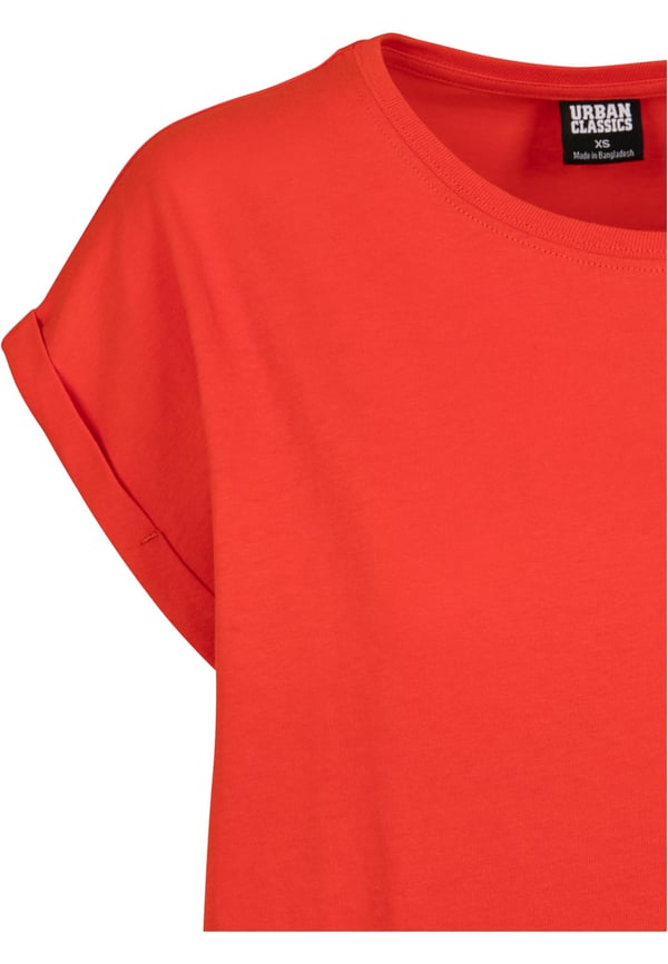 Urban Classics Ladies Extended Shoulder Tee T-paita Pyöreä kaula-aukko Lyhyt hiha Puuvilla, Neulekangas