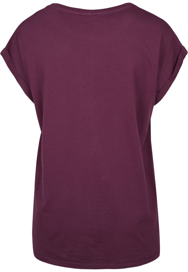 Urban Classics Ladies Extended Shoulder Tee T-paita Pyöreä kaula-aukko Lyhyt hiha Puuvilla, Neulekangas